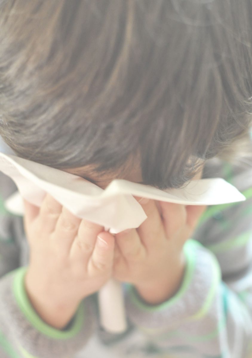 Blowing nose vs facepalm
